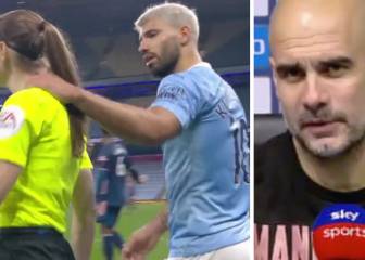 Guardiola habla del toque del Kun Agüero a la linier que le convirtió en tendencia