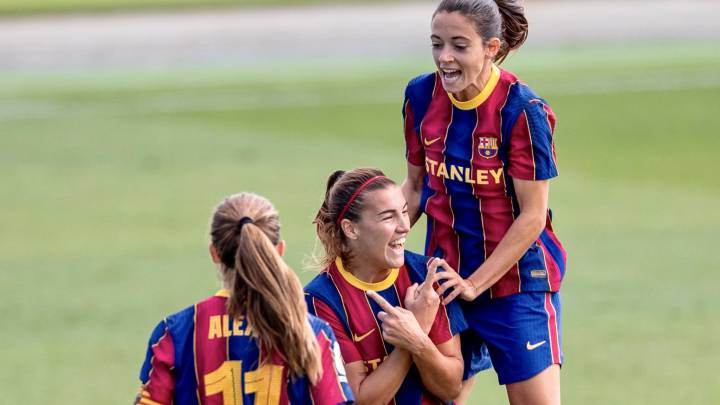 Alexia Putellas, Patri Guijarro y Aitana Bonmatí, jugadoras del Barça. 