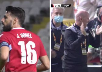 El gol desde su campo de falta directa del español Jordi Gómez al PSV