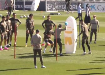 Saúl vuelve a entrenar con el equipo