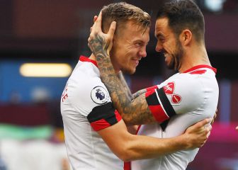 Festival de goles en la victoria del Southampton ante el Aston Villa