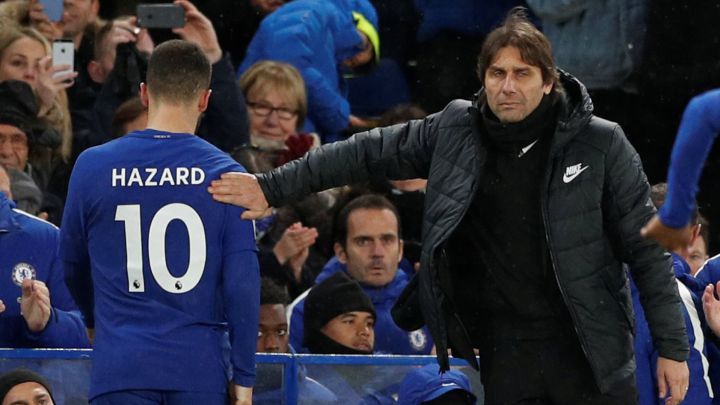 Hazard struggled at Chelsea under Conte