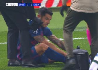 Vitolo se retiró del campo a los nueve minutos por lesión