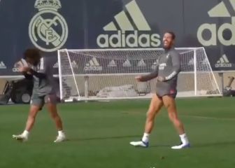 Ramos marcó este golazo y se burla de Courtois: 