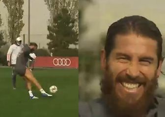 Ramos se acordó del Bayern: ¡la pelota terminó sobre un árbol!