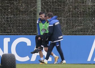 Alarma Valín: retirado a hombros por un esguince de tobillo