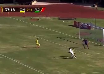 Mahrez anota un gol que ya es candidato al mejor del año
