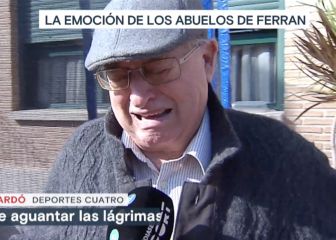 Los abuelos de Ferran Torres se emocionan en Deporte Cuatro tras el hat-trick