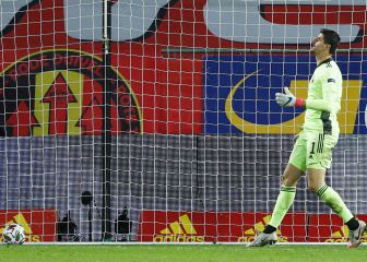 Courtois y el 'vacile' Hazard