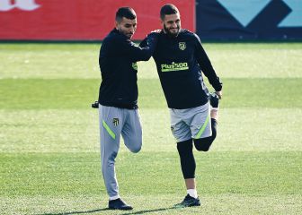 El entrenamiento del Atleti antes de su partido ante el Lokomotiv