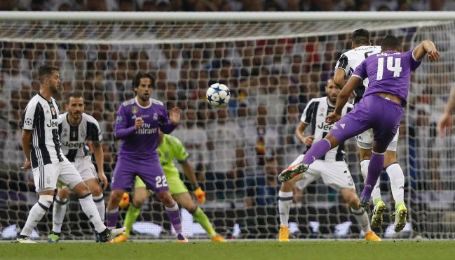 El gol de Casemiro a la Juventus en la final de la Duodécima en Cardiff.
