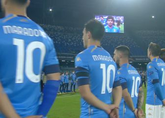Sonó y tocó la fibra diferente: el minuto de silencio en San Paolo por Maradona