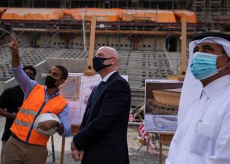 Infantino elogia la preparación qataríes durante su visita al estadio mundialista Lusail