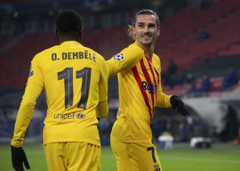 Griezmann y Dembélé se divierten