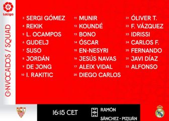 Lopetegui recupera a Bono, Suso y Carlos Fernández