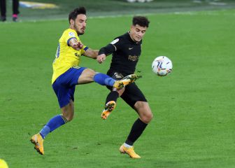 Coutinho, Busquets y Braithwaite pagan los platos rotos de la derrota en Cádiz