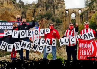 Las peñas del Atleti mandan su apoyo al equipo para la final de Salzburgo