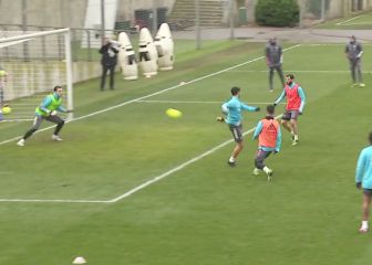 Caravajal, Asensio y Lunin brillan con golazo en práctica