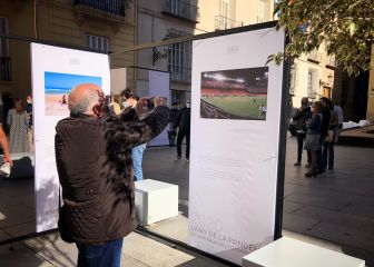 Mestalla luce en una exposición fotográfica sobre la pandemia