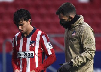 João Félix se marchó sustituido por un traumatismo costal