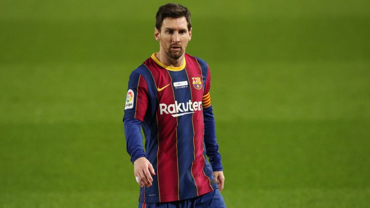 Leo Messi, durante el partido de La Liga Santander entre el Barcelona y el Valencia.