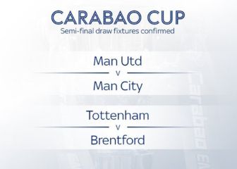 United-City y Tottenham-Brentford, las semifinales de la Copa de la Liga