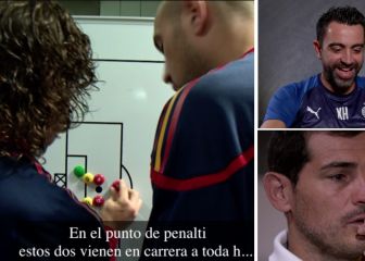 Sale a la luz la escena inédita de Puyol explicando la jugada de su gol a Alemania dos horas antes