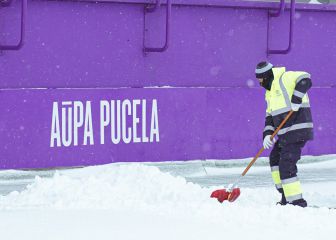 El Real Valladolid no se entrena por la nieve y el partido ante el Valencia está en el aire