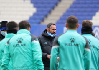 Vicente Moreno, con los currantes