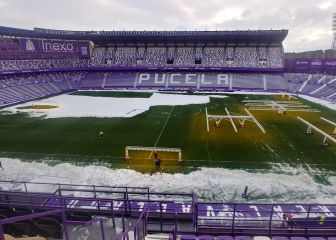 El Valencia ya está en Valladolid y Zorrilla está limpio de nieve