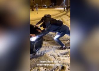 Insólito: ¡Jugadores del Getafe empujaron su Uber en la nieve para poder llegar al hotel!