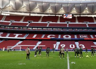 El Atleti se ejercita en el Wanda cuatro días después