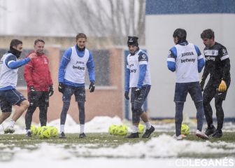 Filomena sigue mandado en las rutinas del Leganés