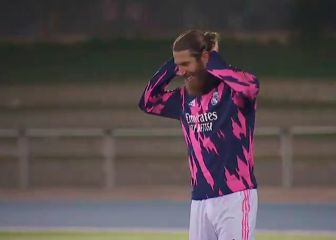 Sergio Ramos delights onlookers with training ground strike