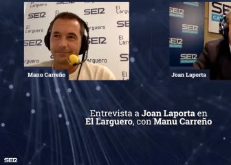 La sonrisa de Laporta cuando Carreño le cita el mensaje de Messi el día de la lona