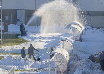 El Rayo-Elche se tuvo que trasladar de nuevo por la nieve