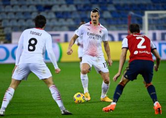 Ibrahimovic da la victoria al Milan frente al Cagliari