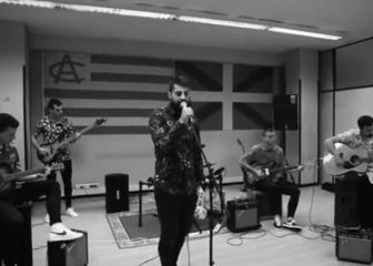 Leones músicos en la fiesta por la Supercopa