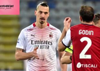 Ibrahimovic 'dedica' su gol a Godín en un tenso momento