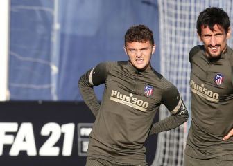 Koke y Trippier se entrenan en otra sesión sin Hermoso
