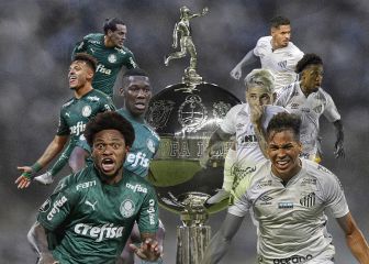 Palmeiras - Santos, duelo paulista por el trono continental
