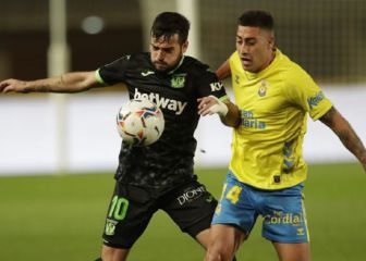 Las Palmas coge vuelo a costa de un Leganés que acabó con 9