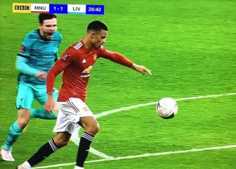 Robertson le gritó a Greenwood cuando iba a marcar y lo vio todo el mundo