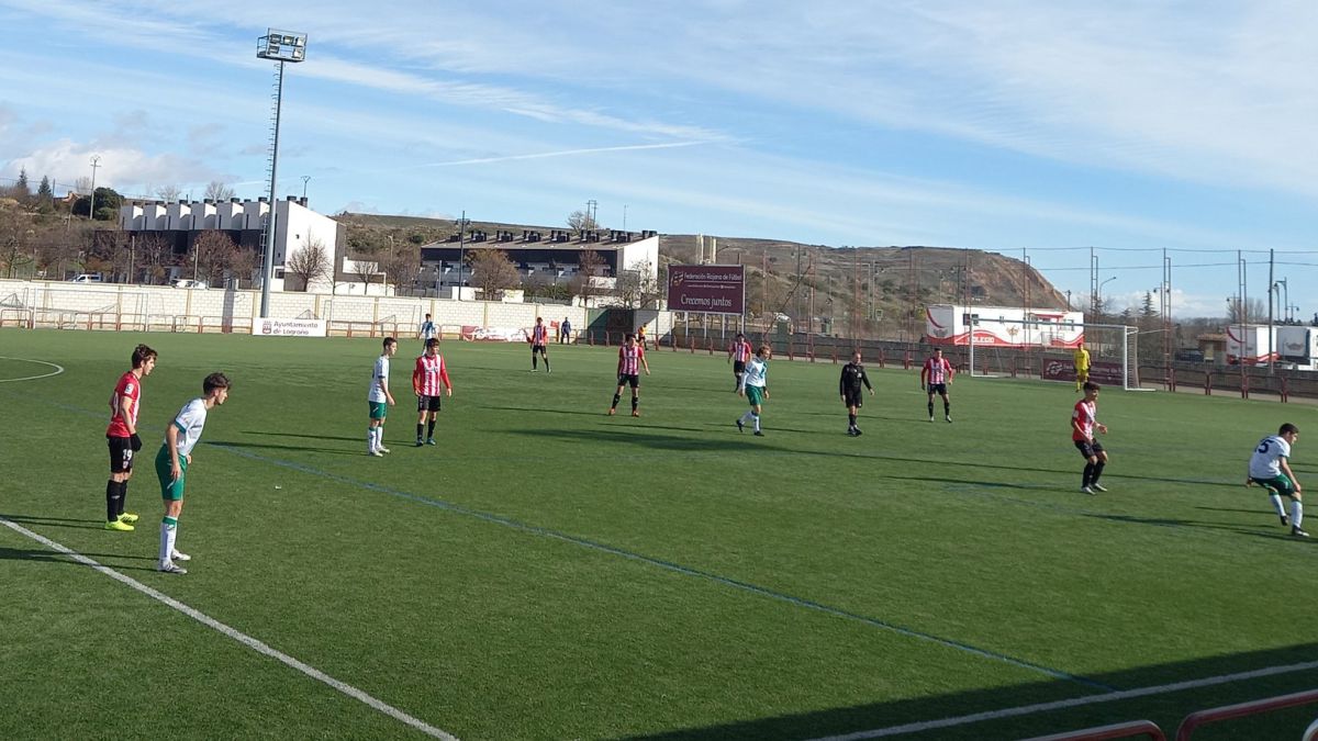 A match stopped in Logrono by a Squeeze from the Goalkeeper