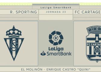 Sporting y Cartagena se reparten los puntos