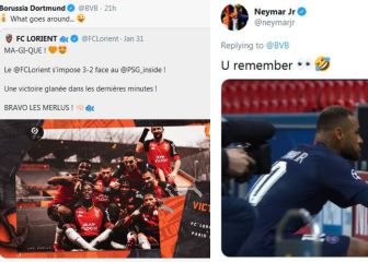 Neymar y el Dortmund siguen burlándose en redes sociales