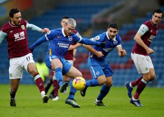 Burnley y Brighton empatan en la pugna por la permanencia