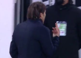 Peineta de Conte al presidente de la Juventus y se monta el lío