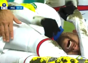 La lesión de Neymar tras esta salvaje entrada: ¡acabó llorando!