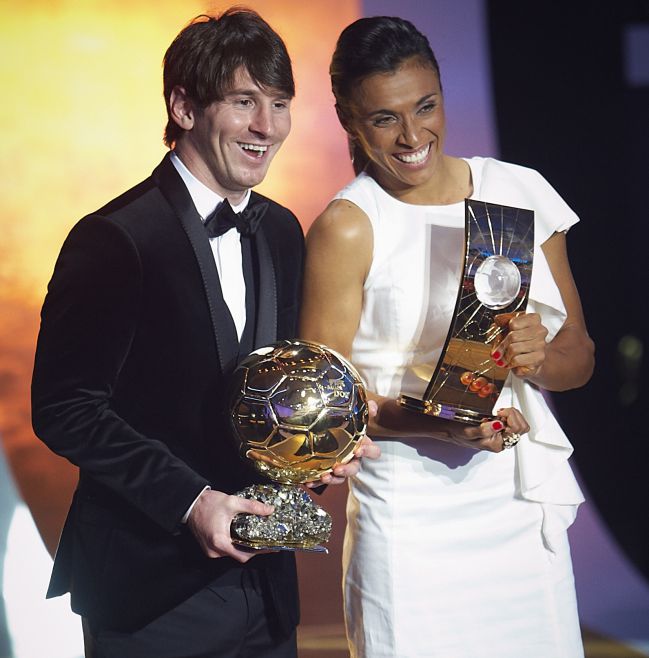Gala Balón de Oro 2010. Messi y Marta.